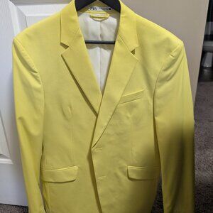 Mens Bright Yellow Mens Blazer Size 40R